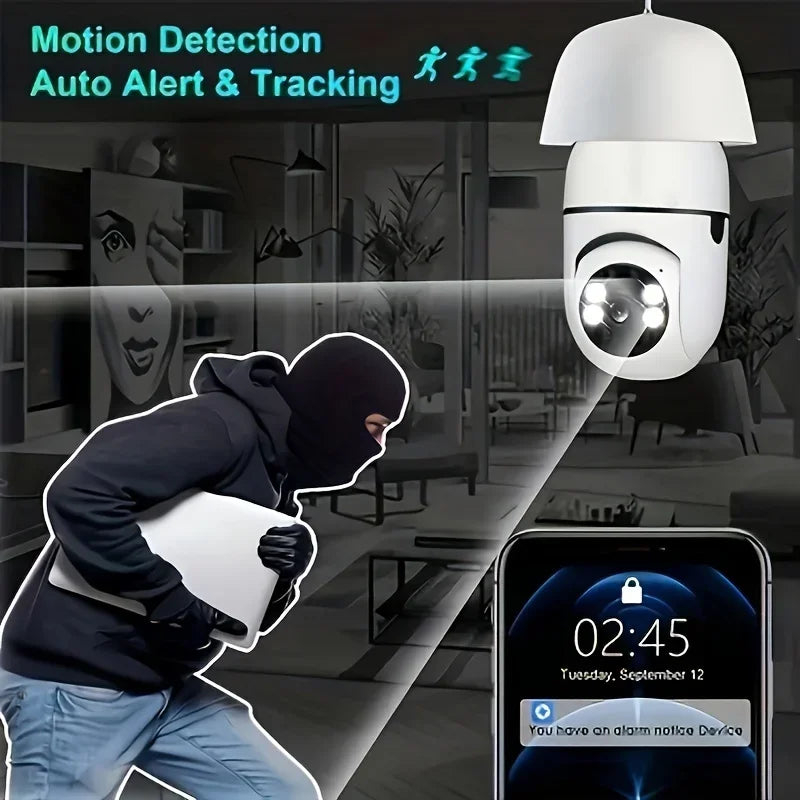Light Bulb Security Cameras Outdoor Wireless WiFi Camera 2pcs