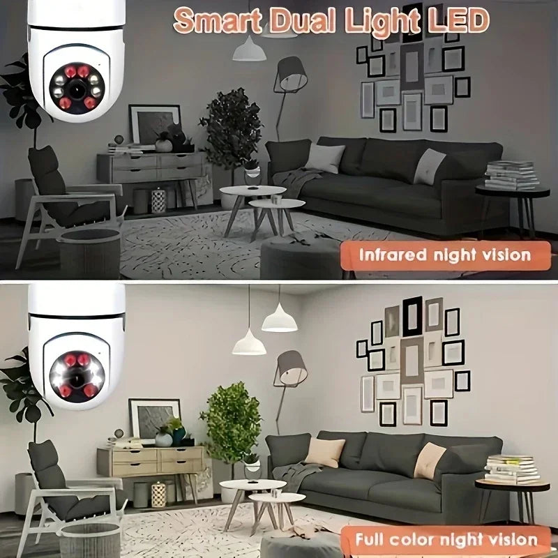 Light Bulb Security Cameras Outdoor Wireless WiFi Camera 2pcs